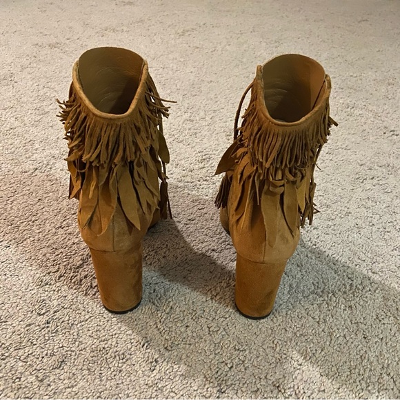 Aquazzura Suede Fringe Booties - Picture 5 of 17